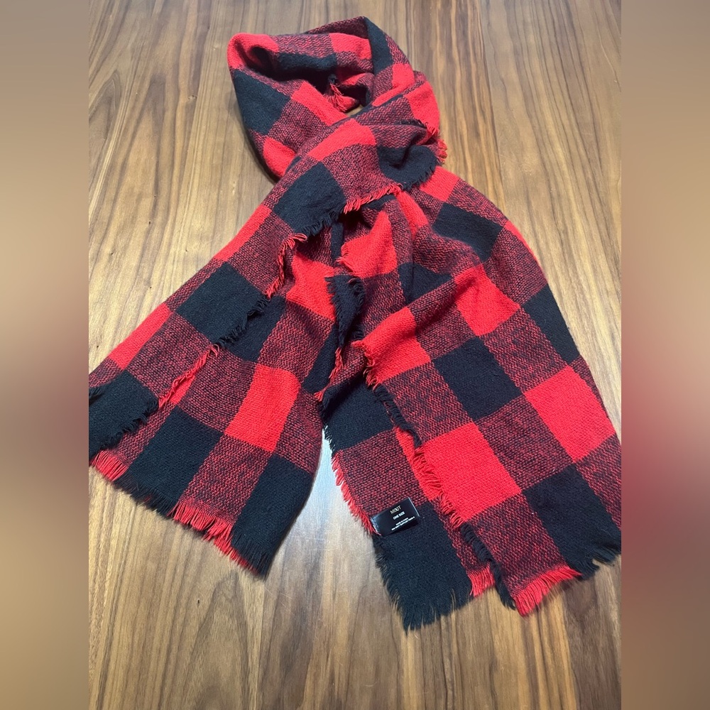 Mixit Red & Black Buffalo Plaid Scarf